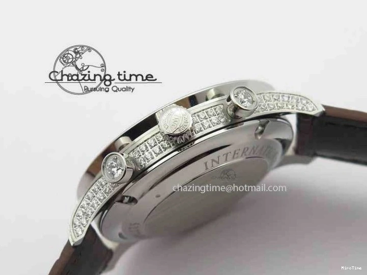 MIROTIME 1219 Portuguese IW3714 Diam ZF V2 1:1 Best Edition White Dial RG Numbers On Brown Leather Strap A79350 (Slim Movement) Fashionable 7246